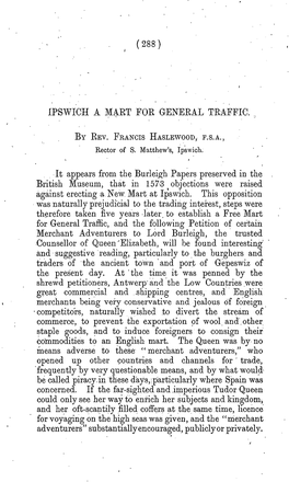 ( 288 ) Ipswich a A.T.A.Rtfor Generaltraffic. by Rev