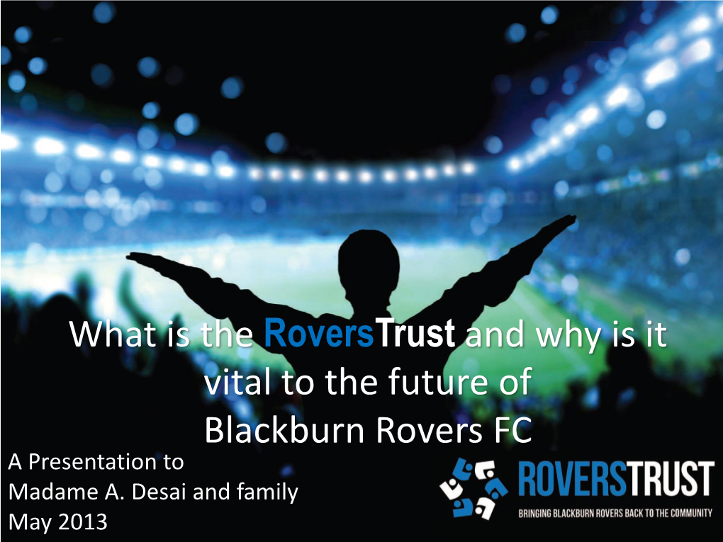 What Is Roverstrust and Why Is It Vital to the Future of Blackburn Rovers FC