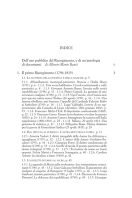 Indice Dell'uso Pubblico Del Risorgimento, E Di Un'antologia Di