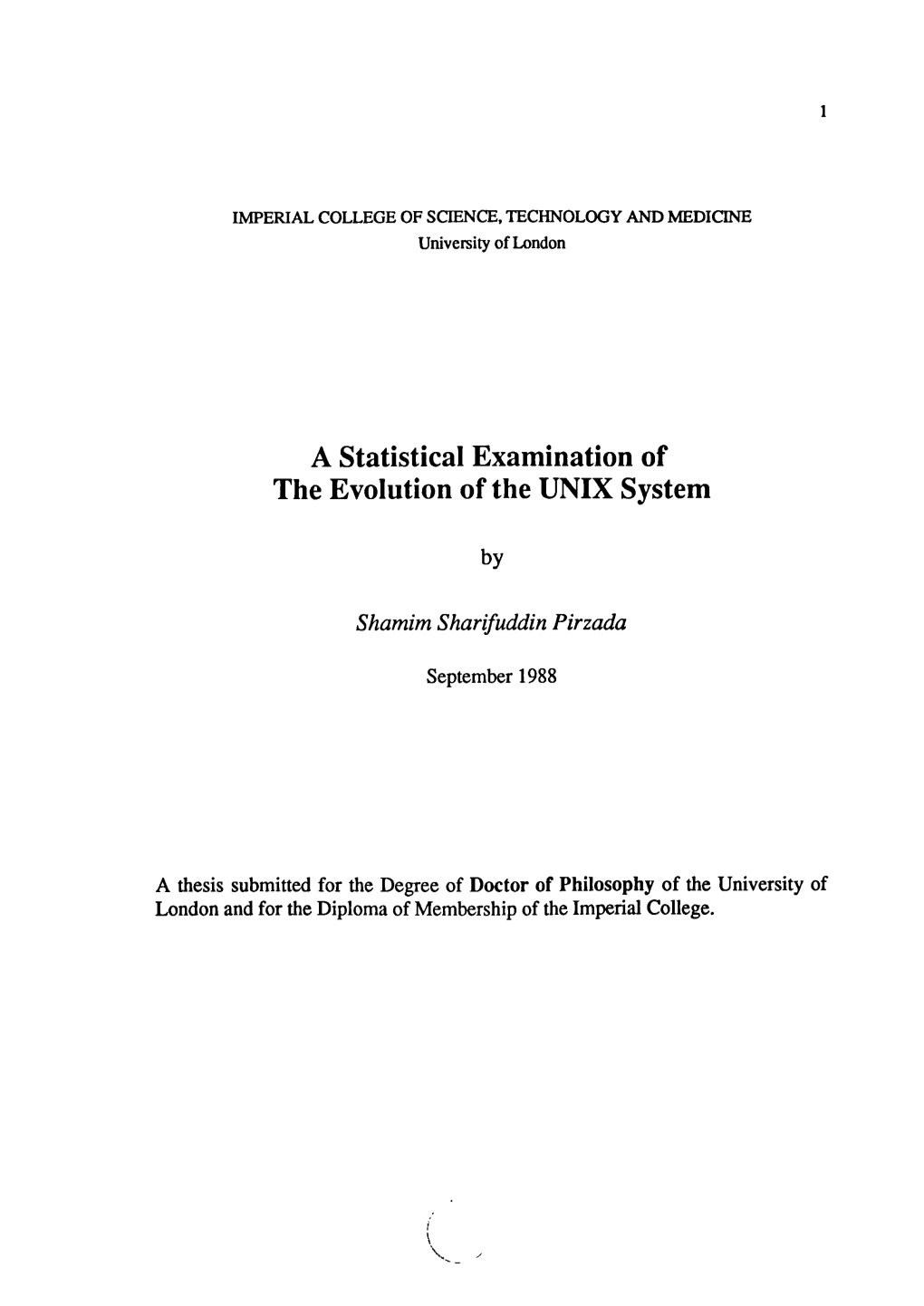 A Statistical Examination of the Evolution of the UNIX System