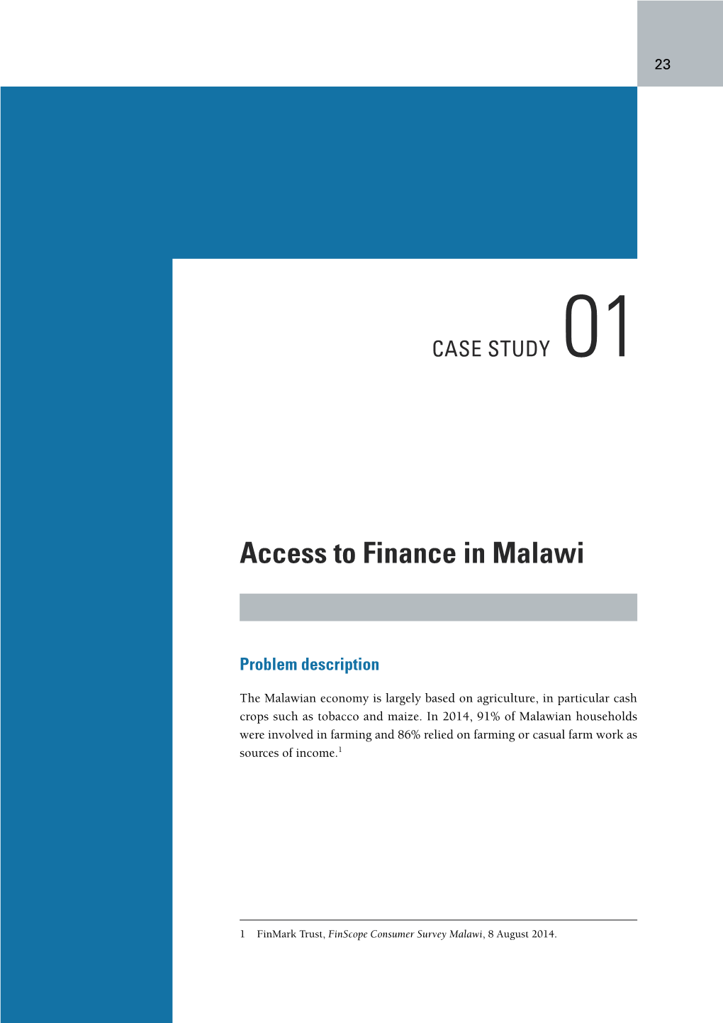 Access to Finance in Malawi