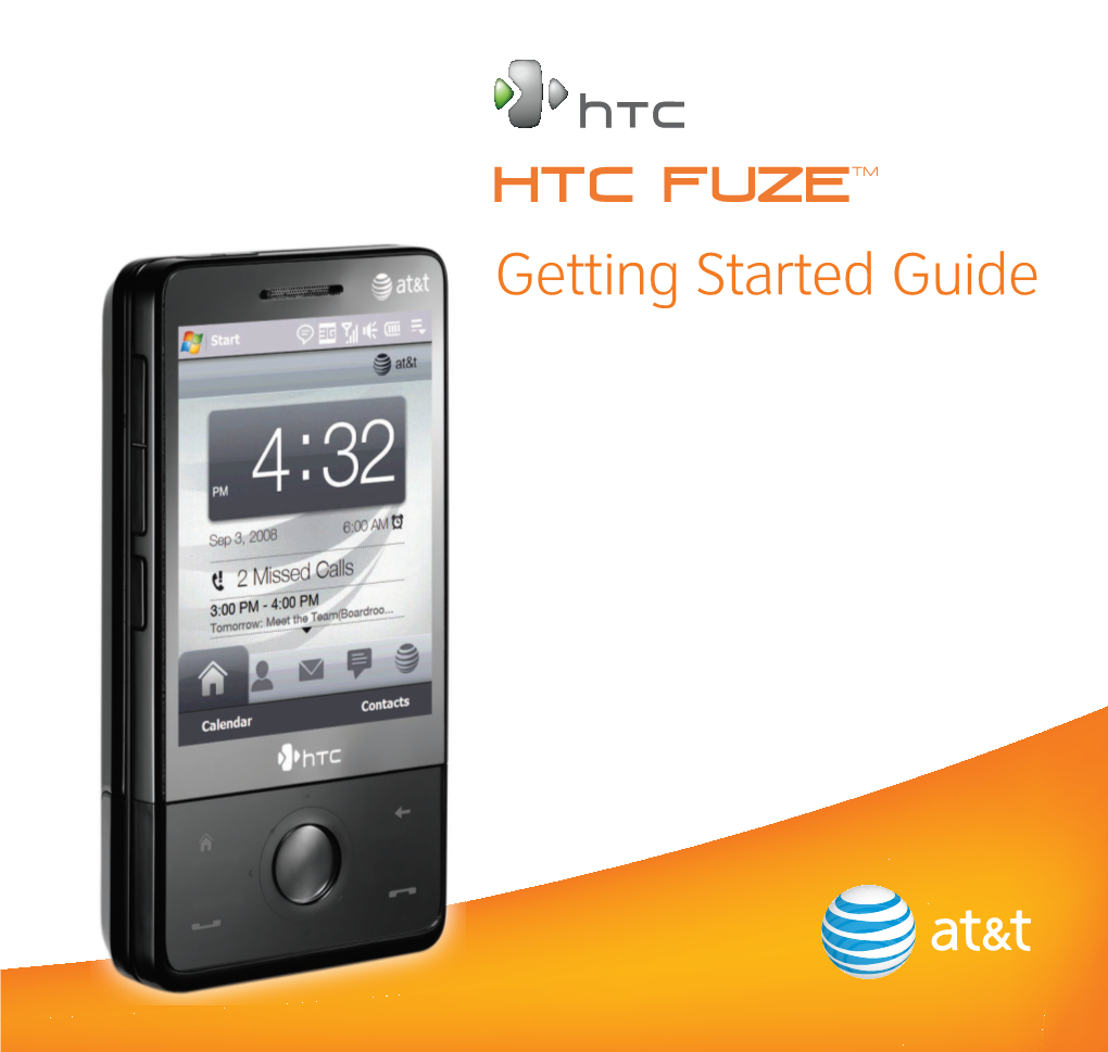 Getting Started Guide Welcome to AT&T Please Use Our Interactive Web Tutorial Available At