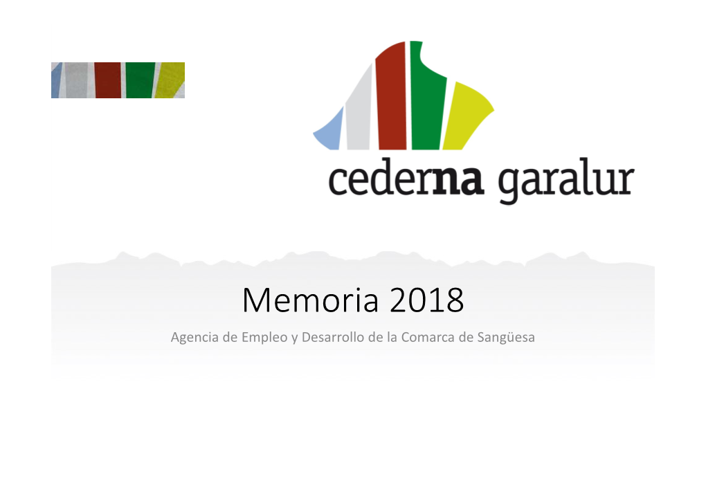 Memoria 2018 Agencia De Empleo Y Desarrollo De La Comarca De Sangüesa Actividad En El Territorio