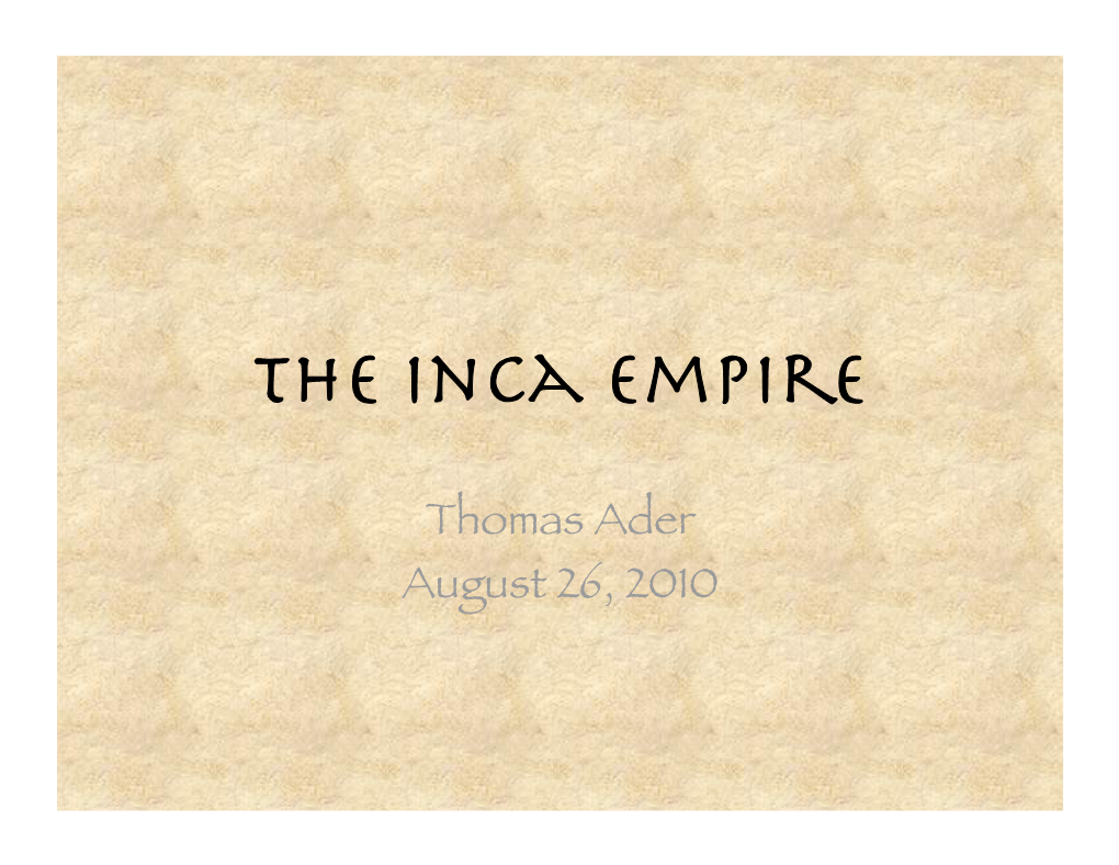 The Inca Empire