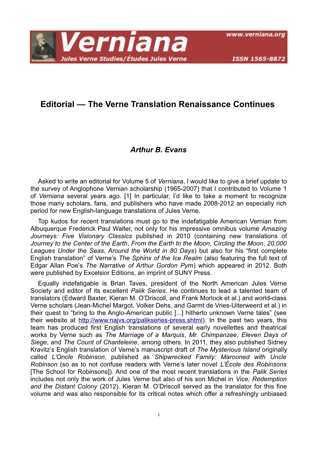 Editorial — the Verne Translation Renaissance Continues