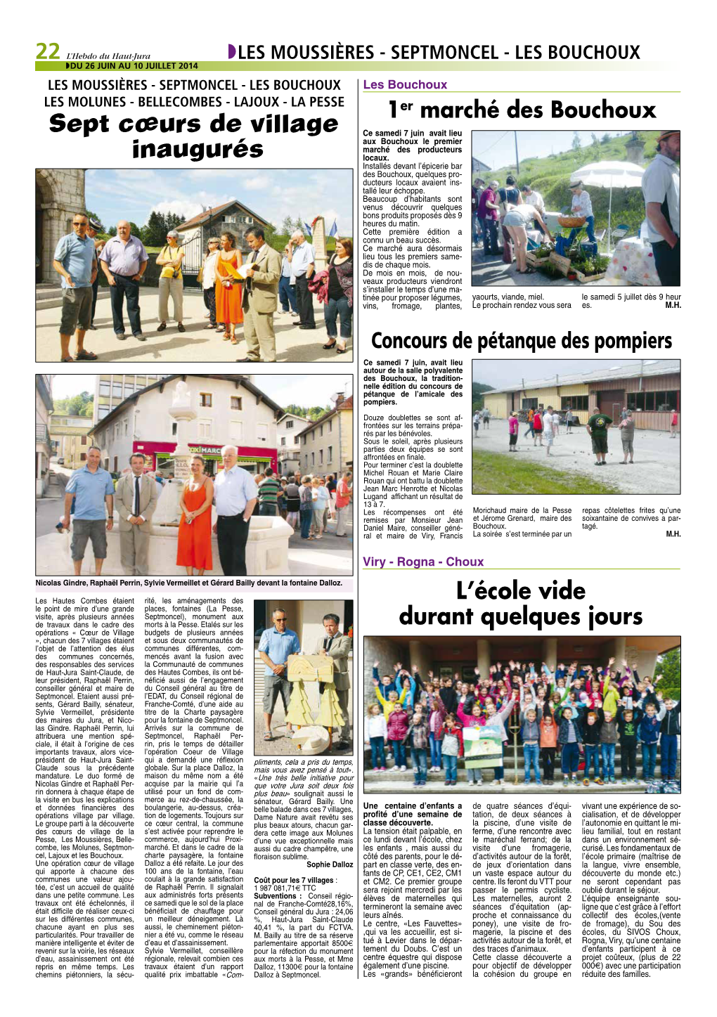 Sept Cœurs De Village Inaugurés