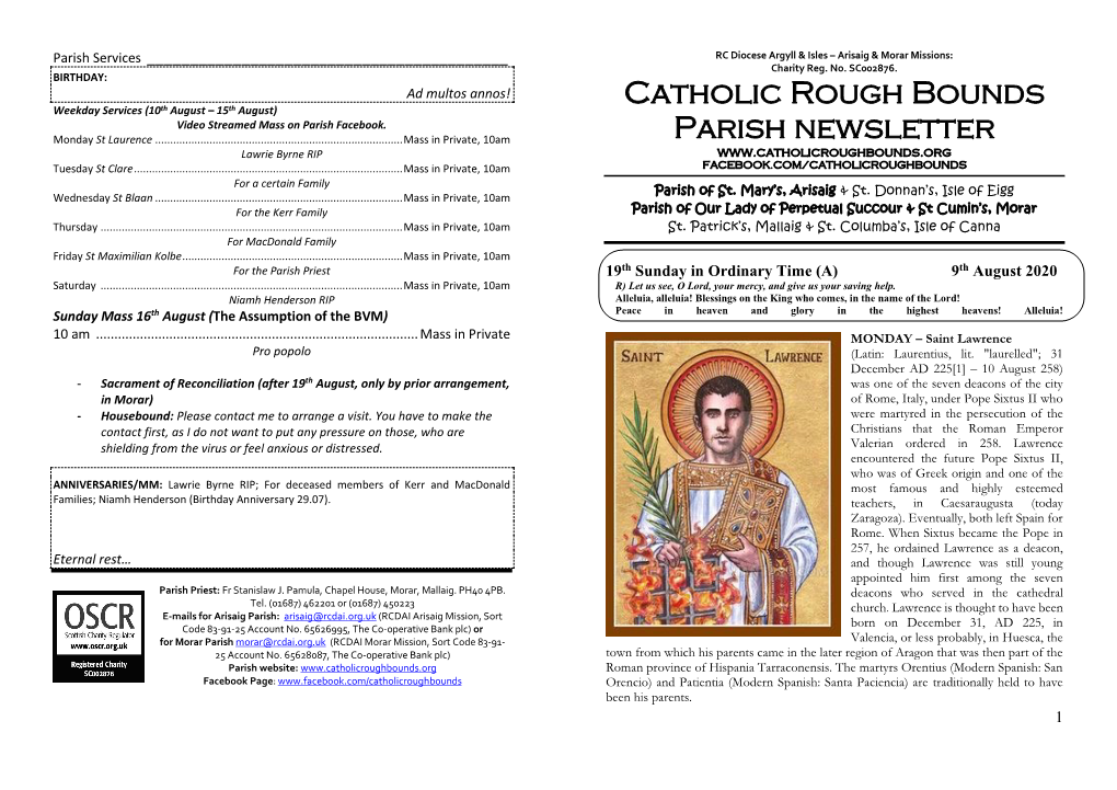 Liturgical Services in the Parish