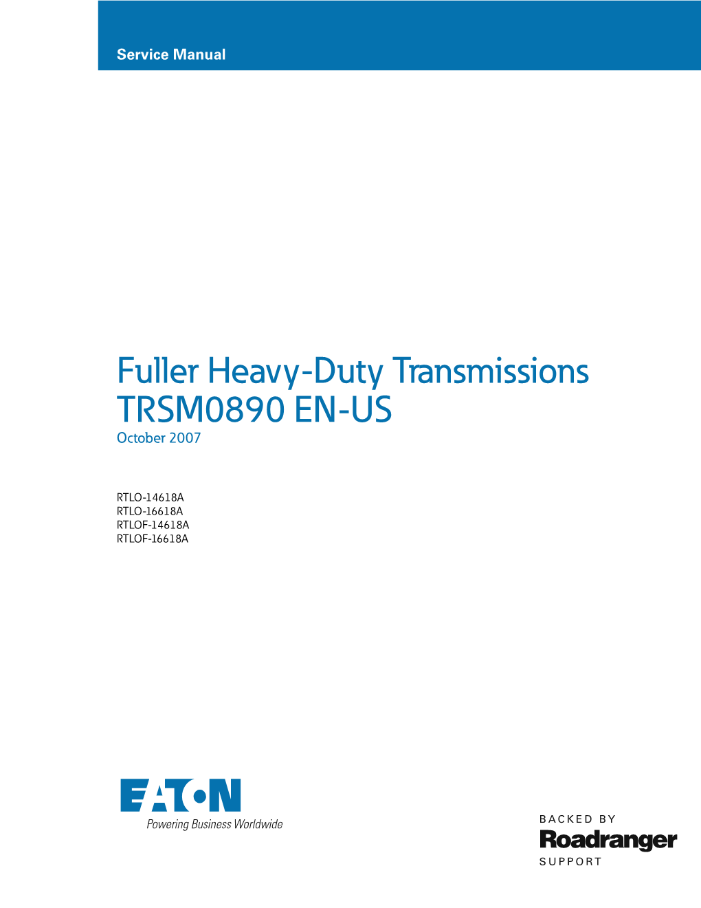 Eaton Fuller Heavy-Duty Transmissions Service Manual