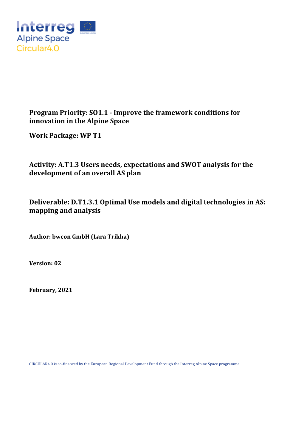 D.T1.3.1 Circular Design Models and Digital Technologies in AS