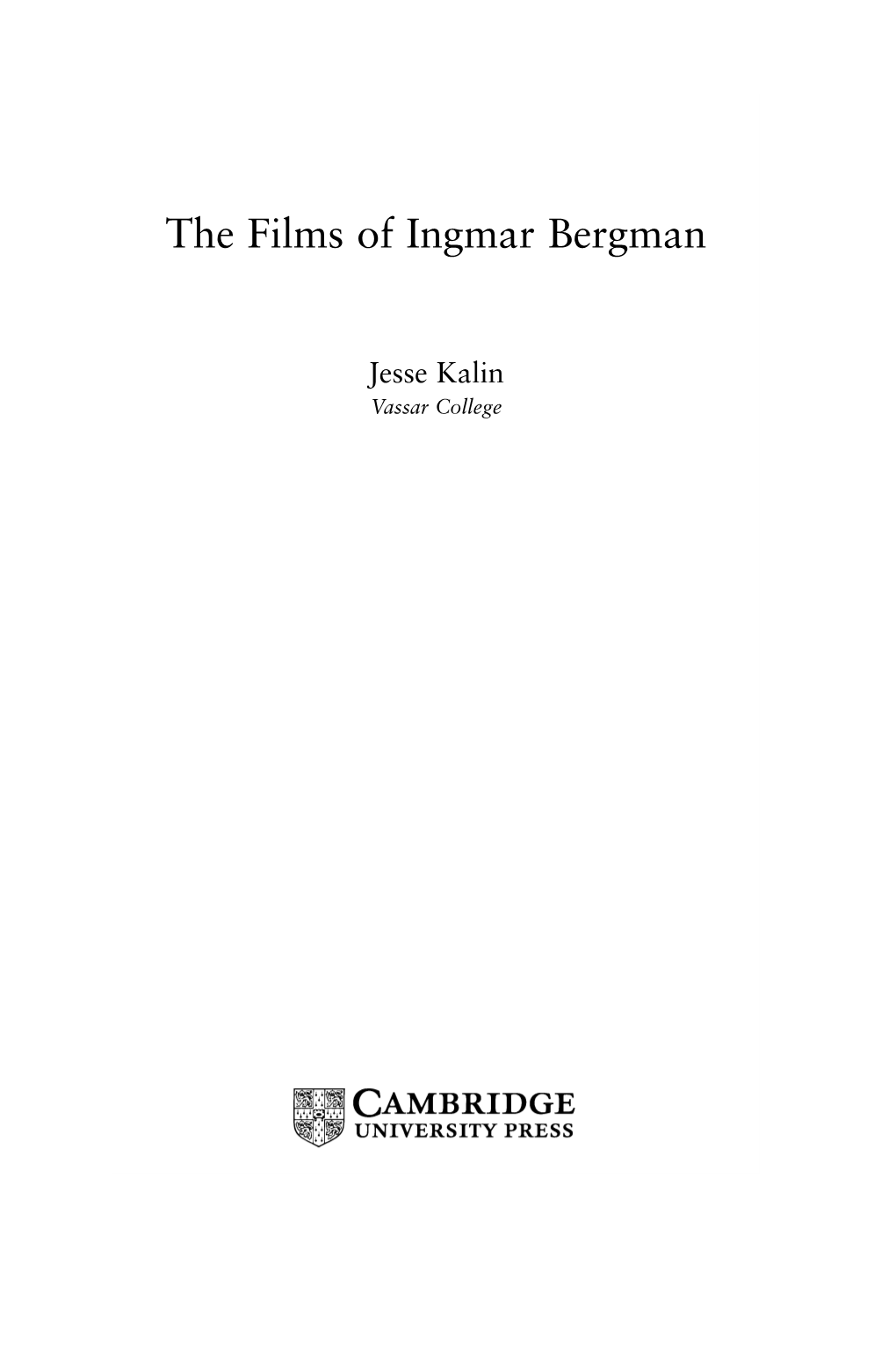 The Films of Ingmar Bergman