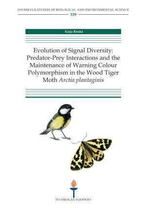 Evolution of Signal Diversity: Predator-Prey Interactions and The