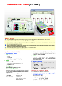 ELECTRICAL CONTROL TRAINER (Model : XPO-ECT)