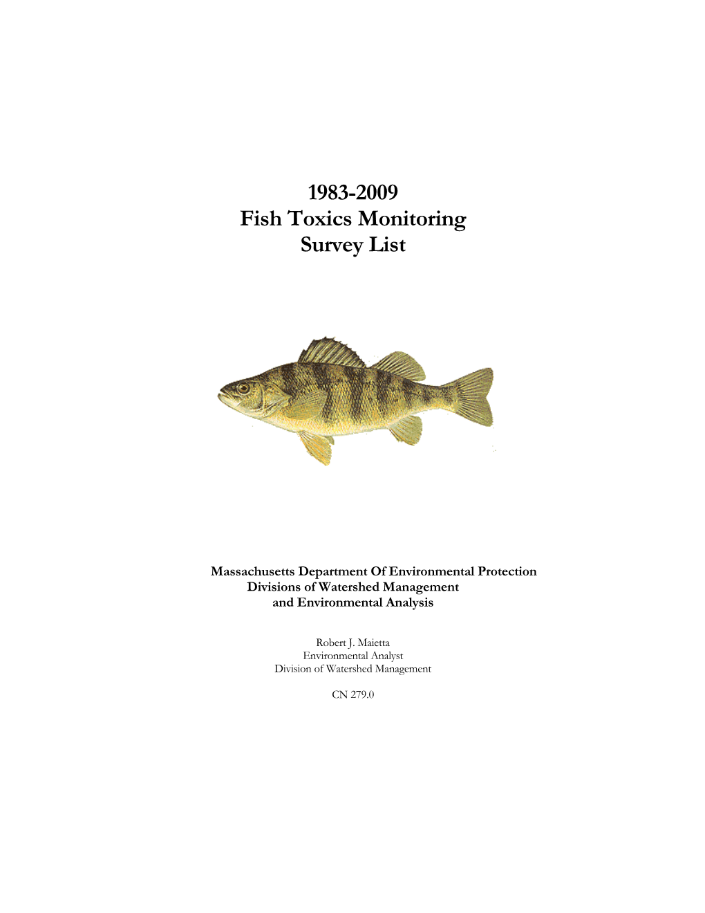 1983-2009 Fish Toxics Monitoring Survey List