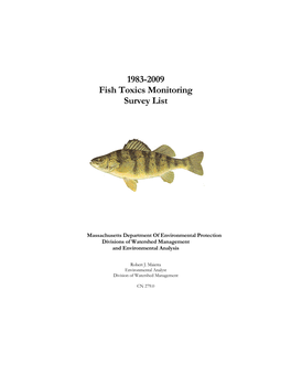 1983-2009 Fish Toxics Monitoring Survey List