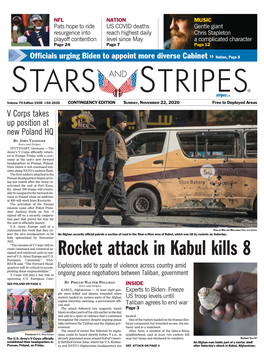 Rocket Attack in Kabul Kills 8 Port of U.S