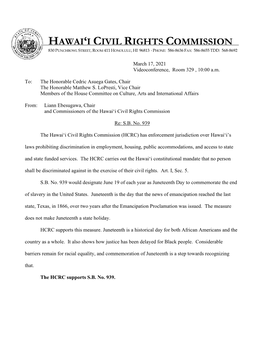 Hawai'i Civil Rights Commission