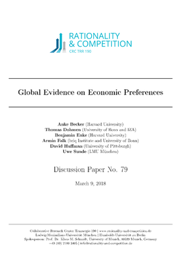 Global Evidence on Economic Preferences
