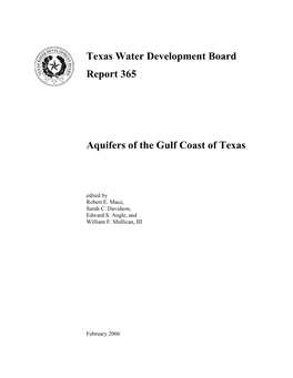 Aquifers of the Gulf Coast of Texas