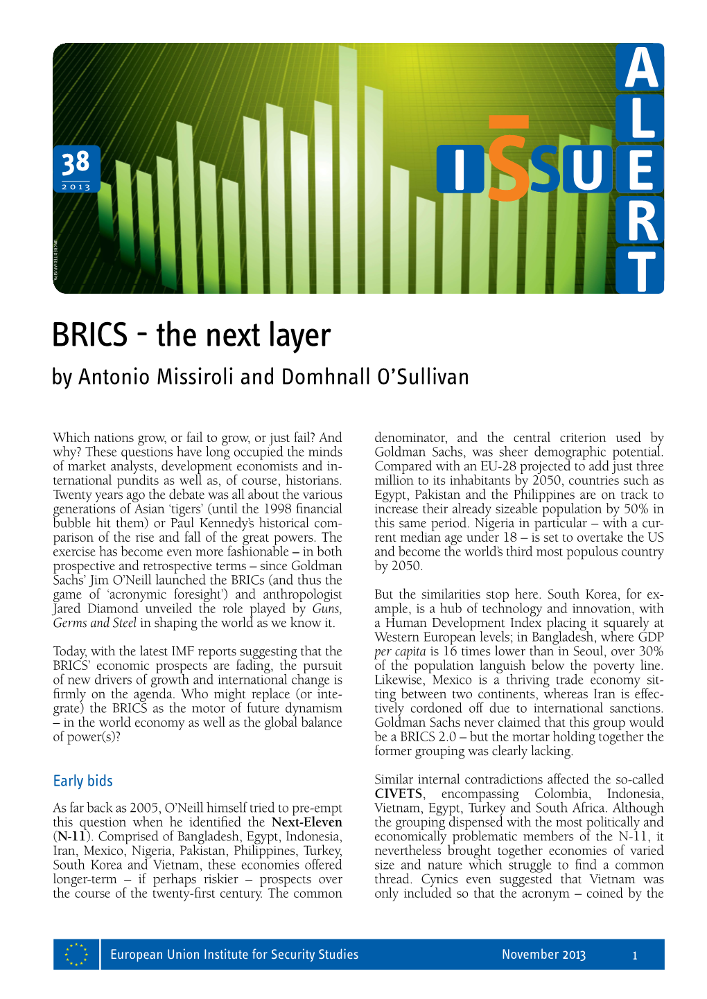BRICS - the Next Layer by Antonio Missiroli and Domhnall O’Sullivan