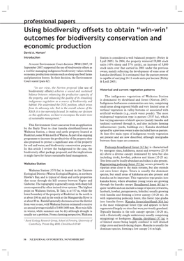 Using Biodiversity Offsets to Obtain “Win-Win’ Outcomes for Biodiversity Conservation and Economic Production David A