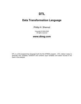 Data Transformation Language (DTL)