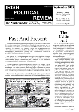 Irish Political Review, September 2005