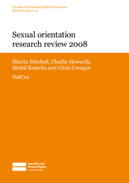 Sexual Orientation Research Review 2008