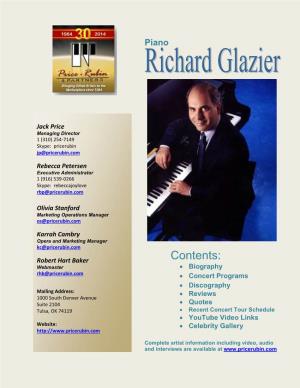 Richard Glazier – Biography