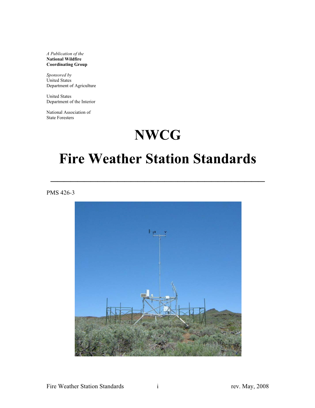 NWCG Fire Weather Station Standards