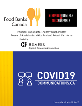 Food Banks Canada Is Dedicated to Assisting Canadians Living with Food Insecurity, in Collaboration with the Country’S Food Bank Network
