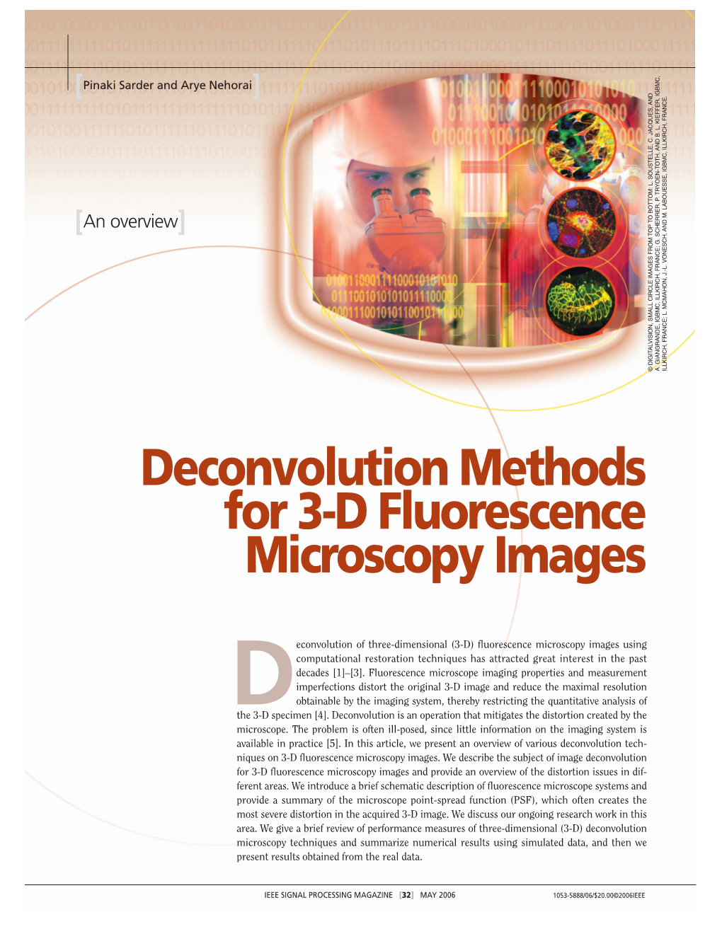 Deconvolution Methods for 3-D Fluorescence Microscopy Images