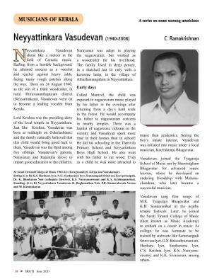 Neyyattinkara Vasudevan(1940-2008)