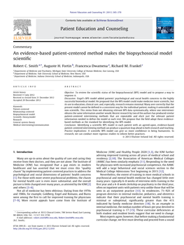 An Evidence-Based Patient-Centered Method Makes the Biopsychosocial Model Scientific