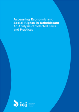 Accessing Economic and Social Rights in Uzbekistan: an Analysis of Selected Laws and Practices