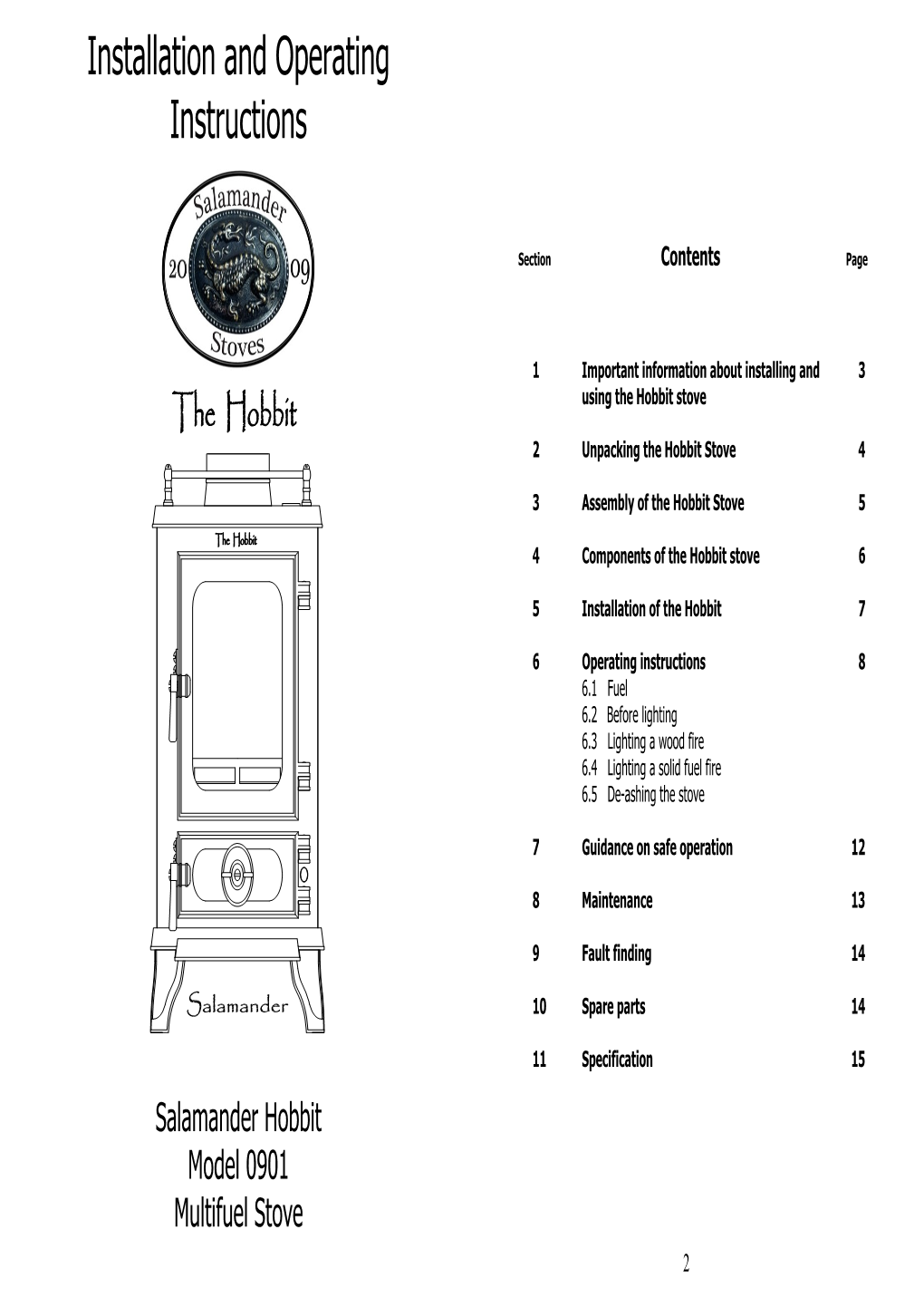 Installation and Operating Instructions