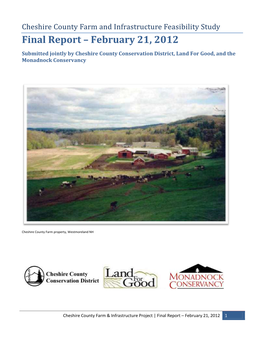 Cheshire County Farm and Infrastructure Feasibility Study Final Report – February 21, 2012