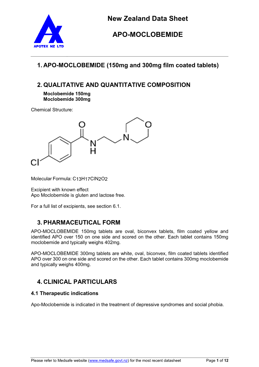 Apo-Moclobemide