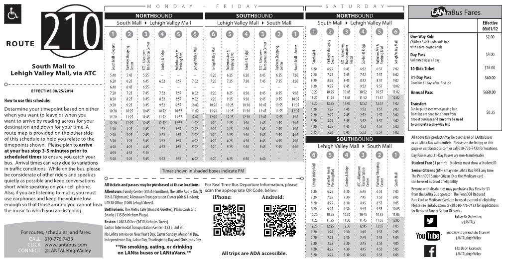 Bus Fares ROUTE