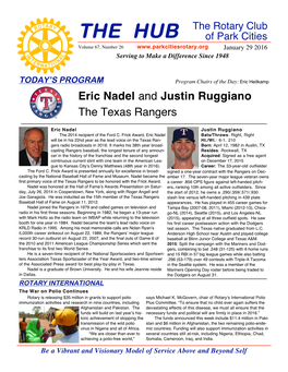 Eric Nadel and Justin Ruggiano the Texas Rangers