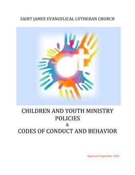 Children and Youth Ministry Policies & Codes of Conduct and Behavior