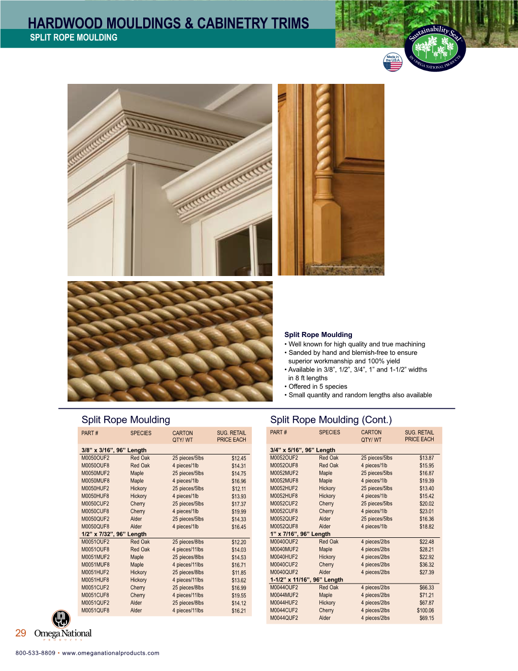 Hardwood Mouldings & Cabinetry Trims