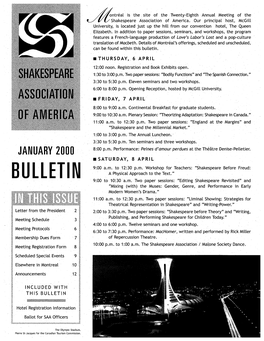January 2000 Bulletin