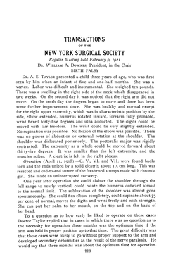 Transactions New York Surgical Society