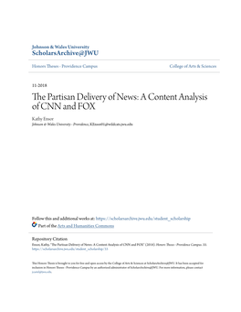 The Partisan Delivery of News: a Content Analysis of CNN and FOX
