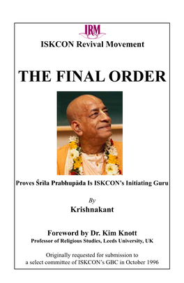 The Final Order