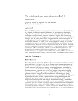 The Periodicity of Male Nocturnal Emission (Draft 2)