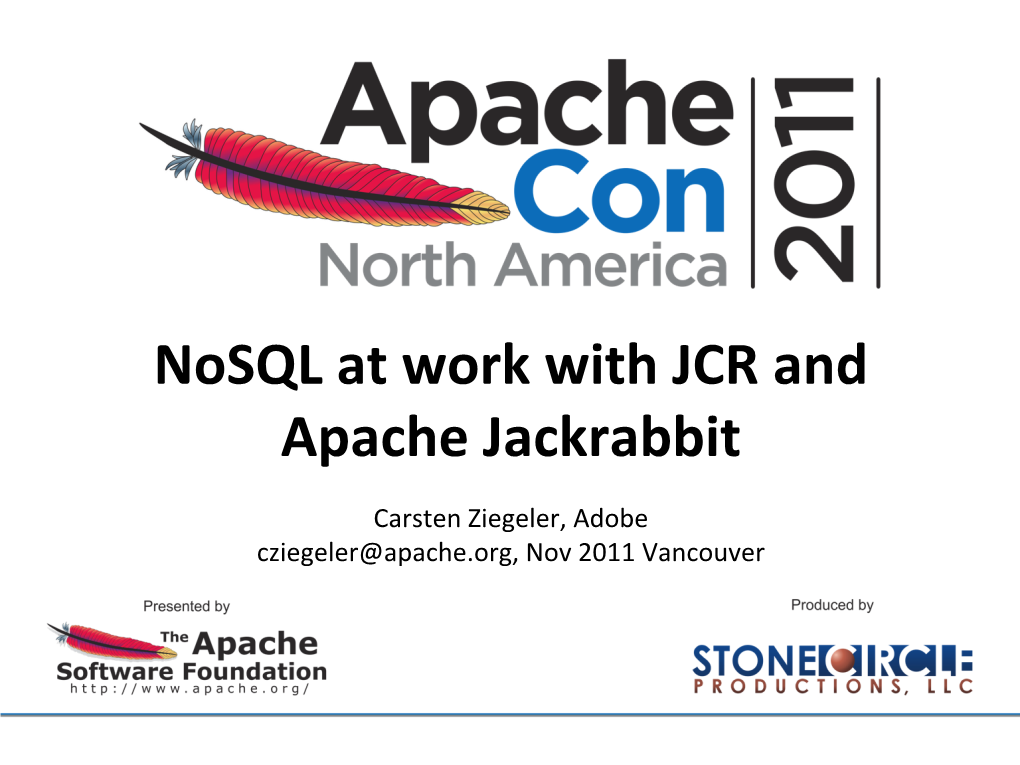 Nosql at Work with JCR and Apache Jackrabbit