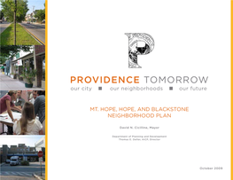 Mt. Hope, Hope & Blackstone Neighborhood Plan