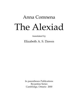 Anna Comnena the Alexiad