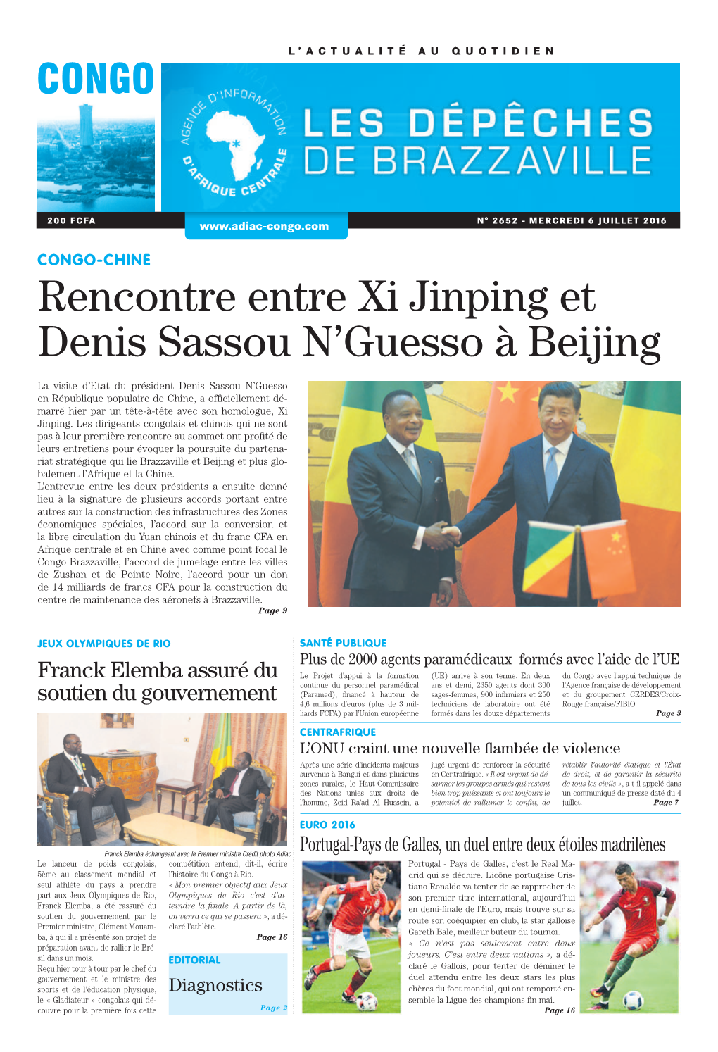 Rencontre Entre Xi Jinping Et Denis Sassou N'guesso À Beijing